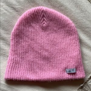 pink neff beanie